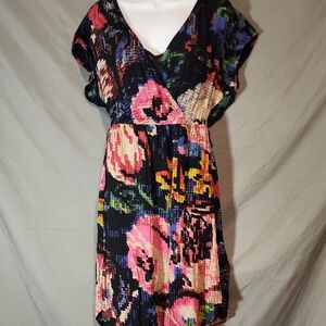 Anthropologie Multicolor Floral Mini Dress